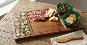 Hand‑Crafted Wood & Resin Serving Set — Resinora