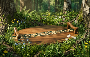 Resinora Oval Wood & Resin Serving Tray